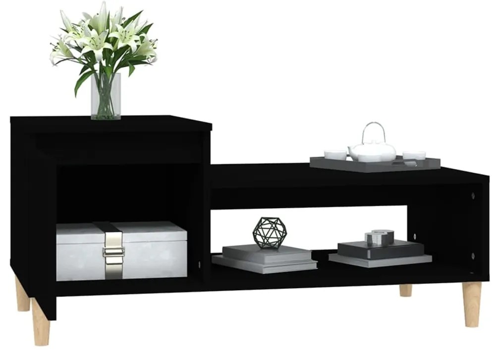 Mesa de centro 100x50x45 cm derivados de madeira preto