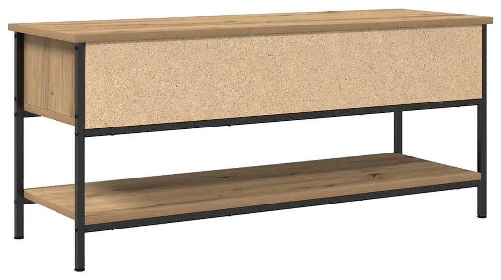 Estante de TV vidaXL Carvalho Artisan 100x35x45 cm Madeira e Aço