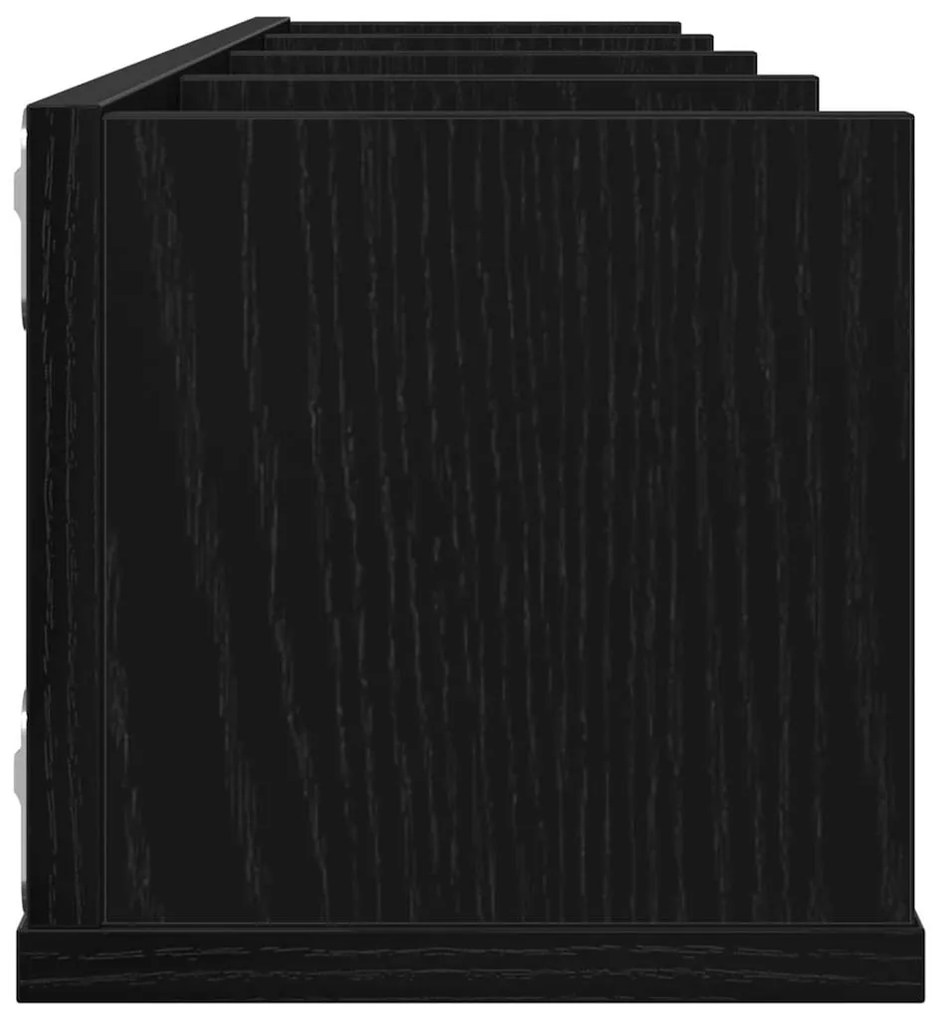 Estante de CD vidaXL Carvalho Preto 100x18x18 cm Madeira de Engenharia