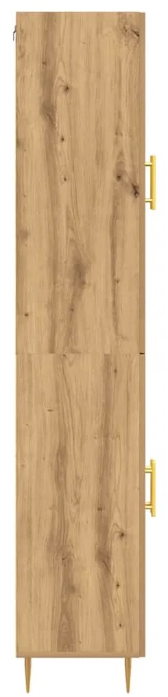 Highboard Artesanal de Carvalho 69.5x34x180 cm Madeira engenheirada