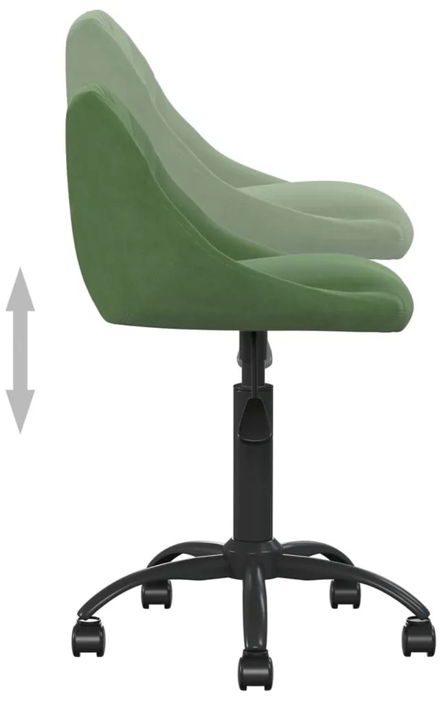 Cadeira de escritório veludo verde-escuro