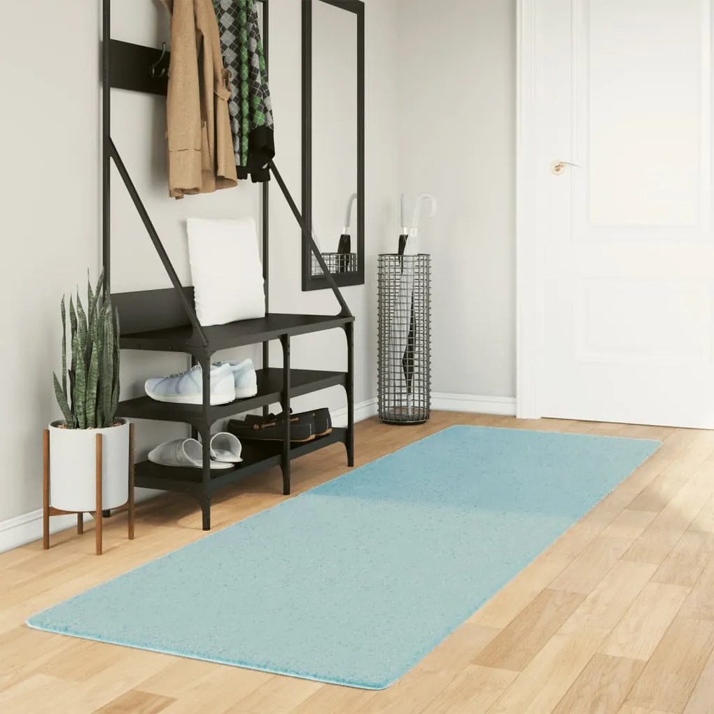 vidaXL Tapete de pelo curto OVIEDO 80x250 cm verde