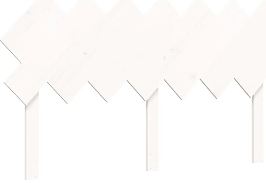 Estrutura de cama com cabeceira 140x190cm madeira maciça branco