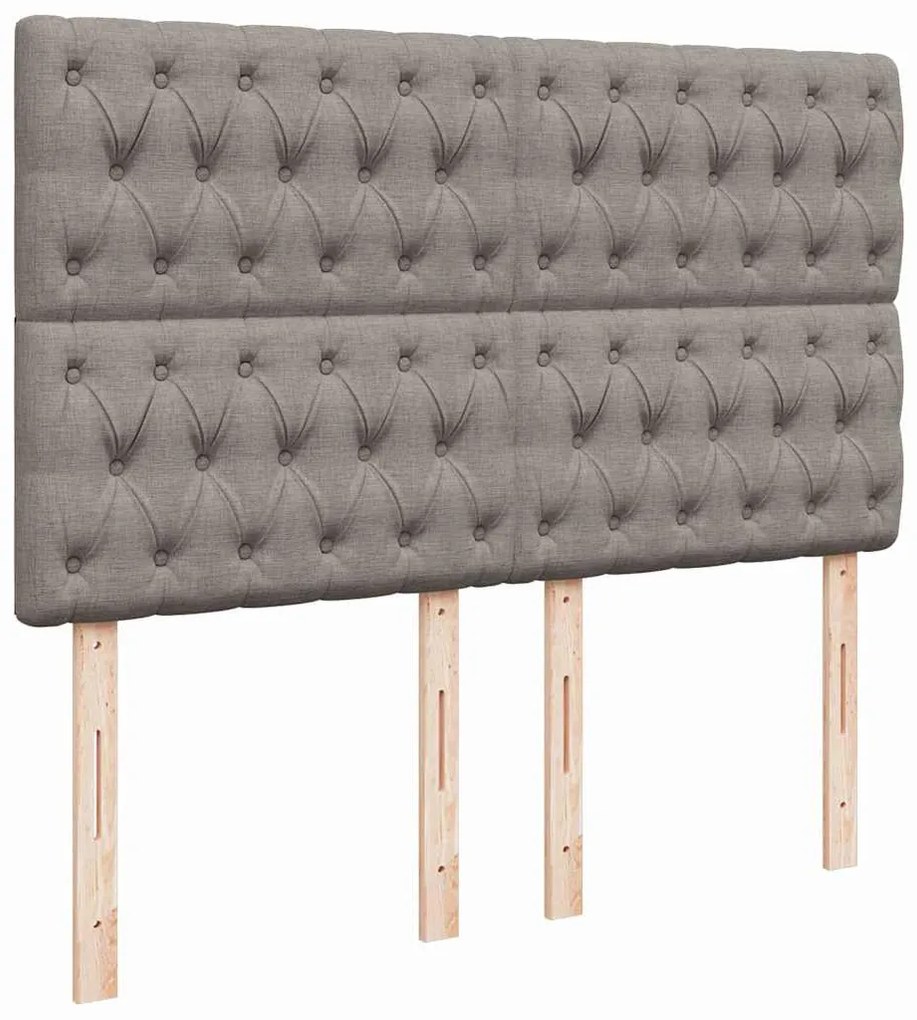 Estrutura de cama otomana com colchão tecido cinzento 140x200cm