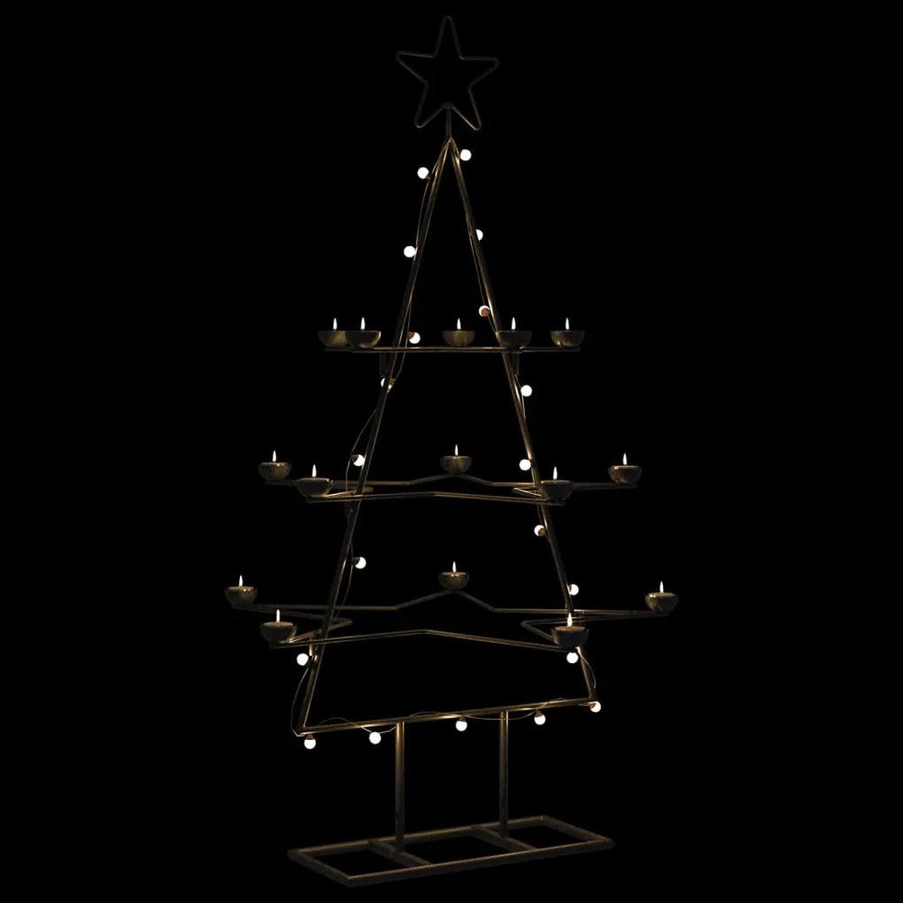 vidaXL Árvore de Natal para decoração 105 cm metal preto