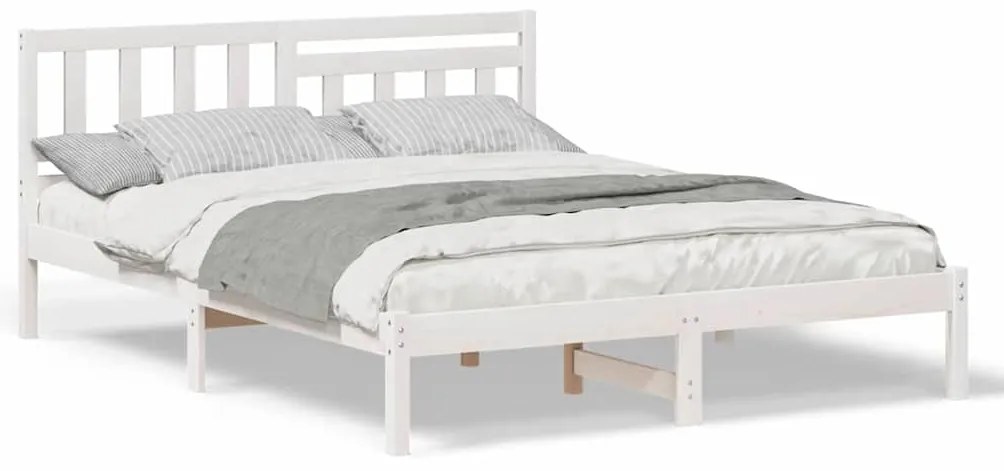 Estrutura da Cama com cabeceira Branco 160 x 200 cm