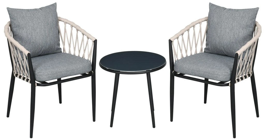 Conjunto Móveis de Jardim 3 Peças Conjunto Móveis de Exterior Incluí M