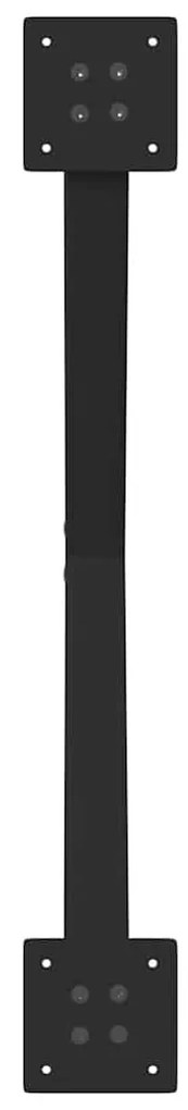 Pés para mesa de centro em formato de X, 2 peças, preto, 70x(30-31) cm