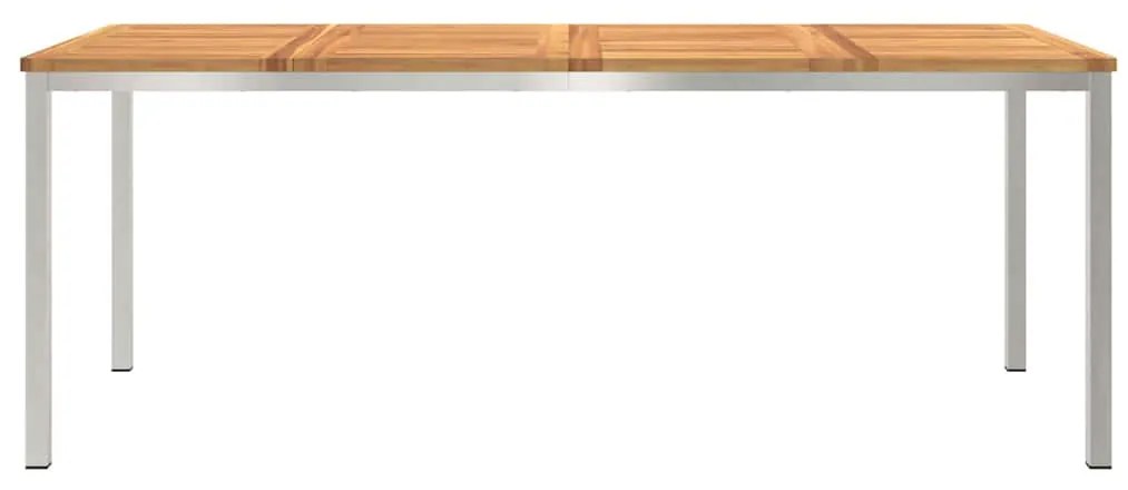 Mesa de Jantar Exterior 200x90x74,5 cm Madeira Maciça de Acácia