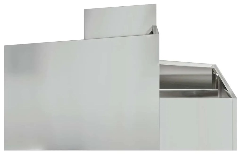 Vaso 80x80x50 cm Aço Galvanizado