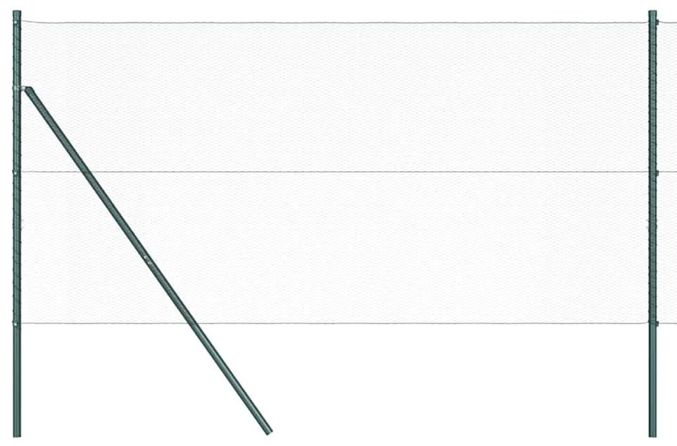 Cerca Hexagonal vidaXL Verde 1x100 m Aço