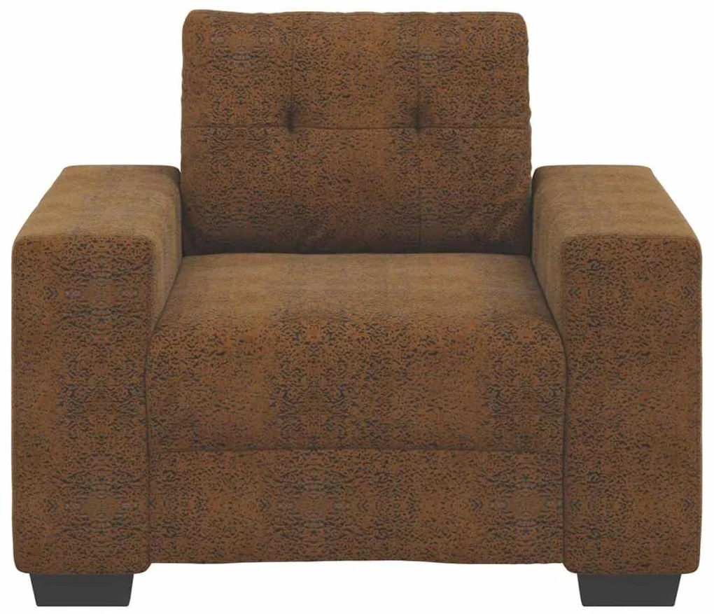 Poltrona vidaXL Castanha 59 cm em Couro Sintético