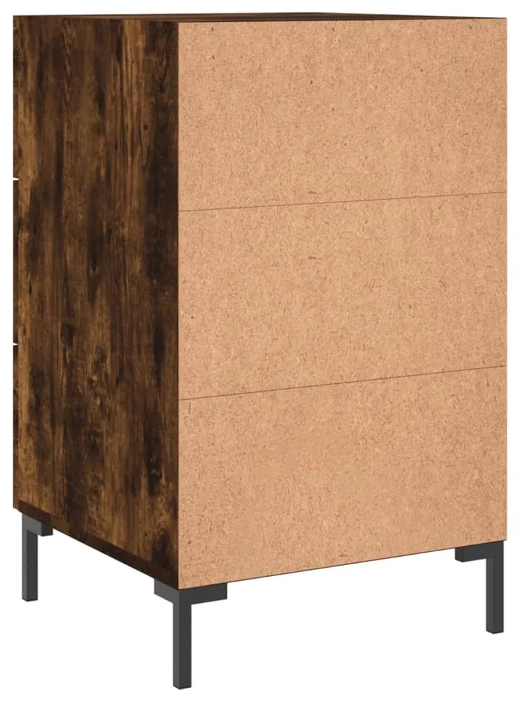 Mesa cabeceira 40x40x66 cm derivados de madeira carvalho fumado