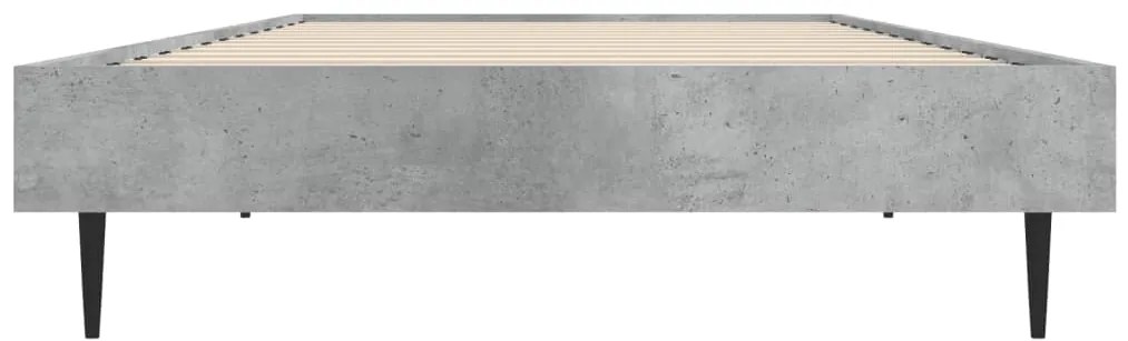Estrutura de cama 75x190 cm derivados de madeira cinza cimento