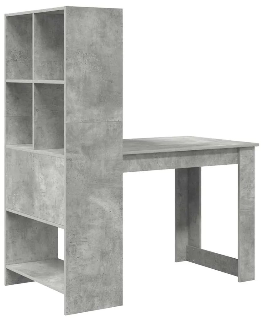 Mesa com prateleira com armazenamento Cinzento 122 x 67 x 145 cm