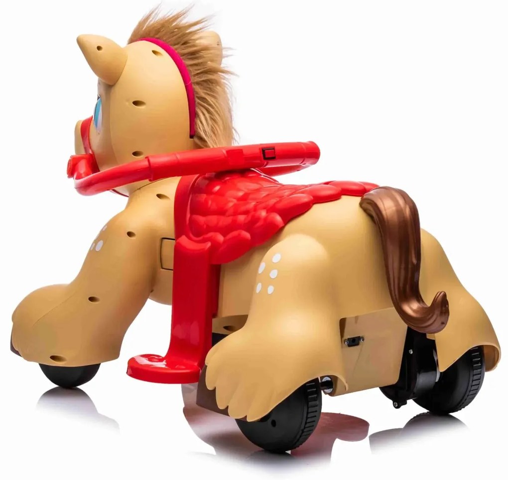 Pónei infantil elétrico 12 volts Castanho