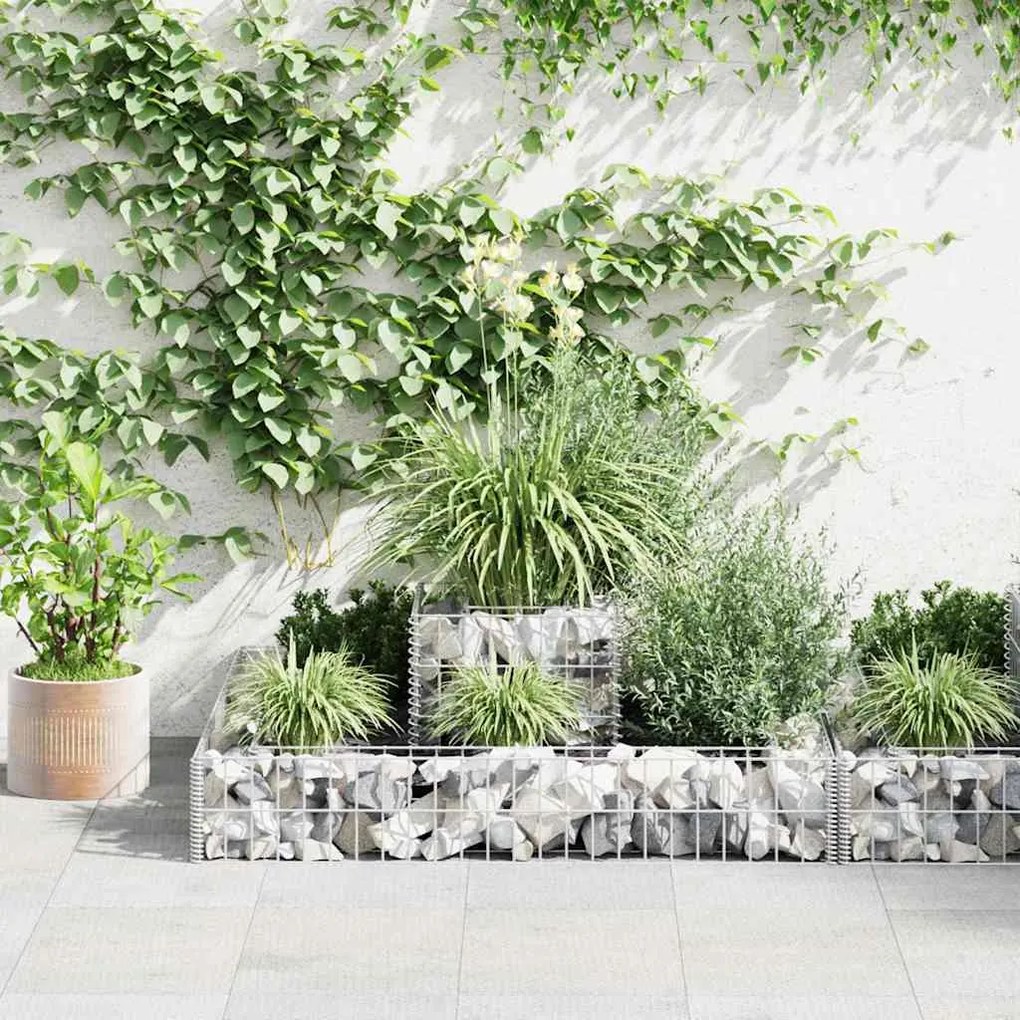 Gabião para plantas em aço galvanizado 120x120x20 cm
