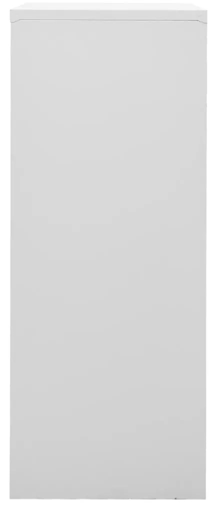 Armário de escritório 90x40x102 cm aço cinzento-claro