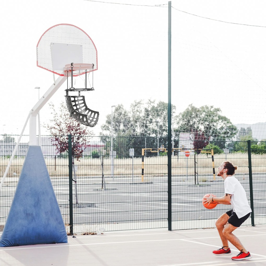 Devolvedor de Bola de Basquetebol (CESTO E TABELA NÃO INCLUIDOS), 35,6 x 35,6 x 75,5 cm, Altura Regulável, Preto