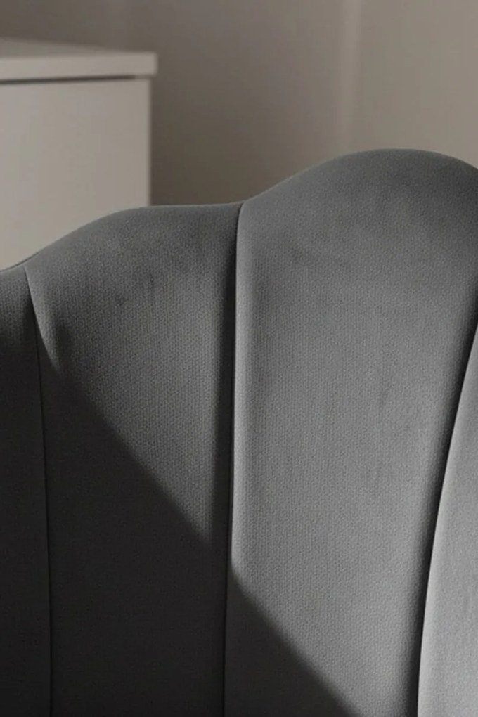 Cadeira Blume Gold Veludo - Cinza escuro