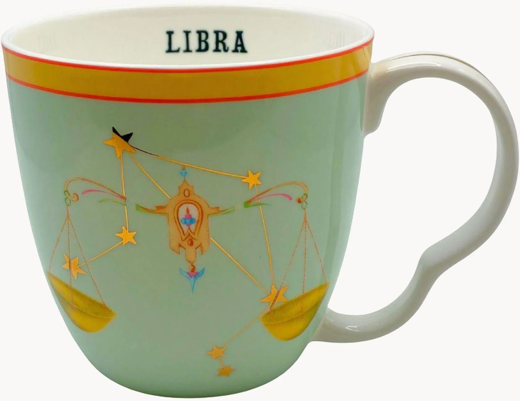 Caneca em porcelana fine bone china Libra