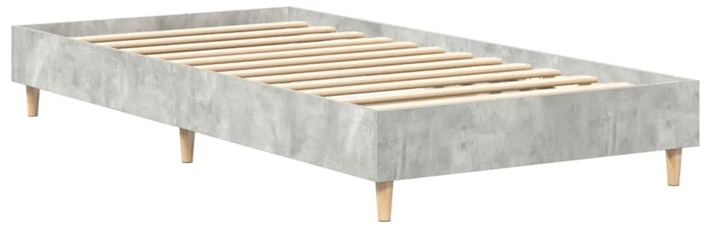 Estrutura de cama s/ colchão 90x190 cm cinza cimento