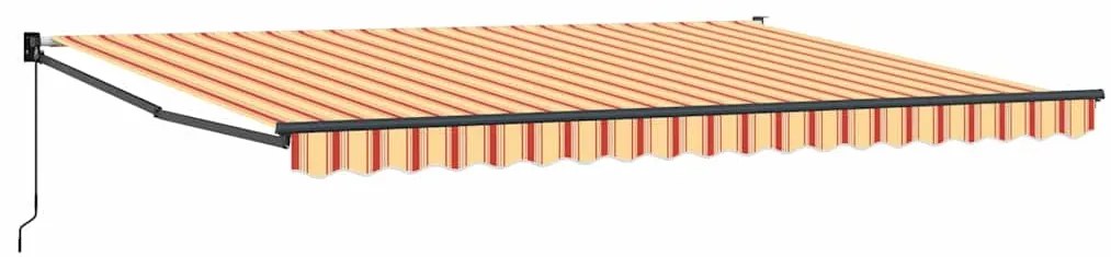 Toldo Retrátil Manual Amarelo e Laranja 450x300 cm