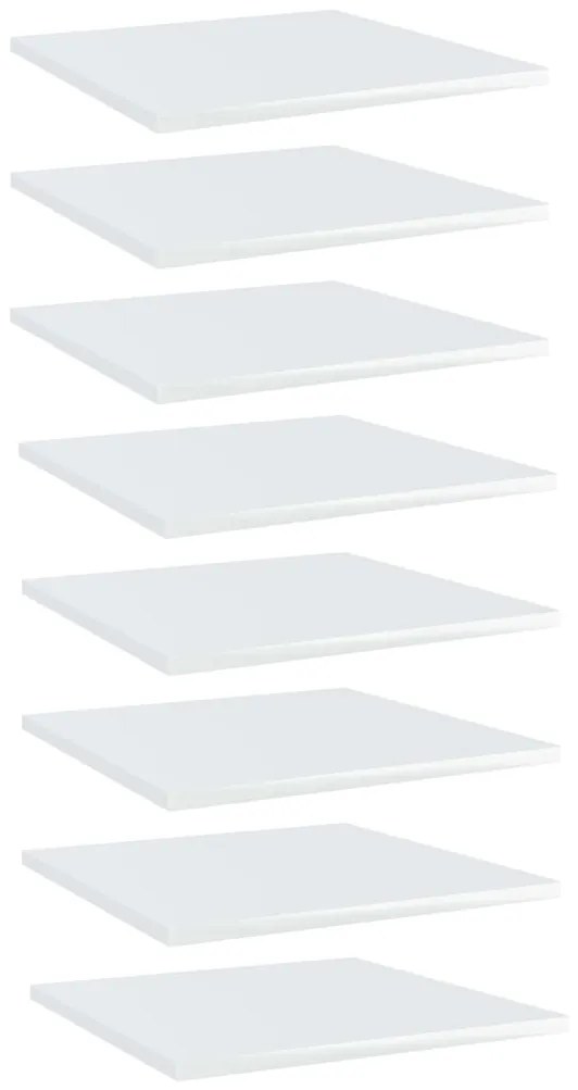 vidaXL Prateleiras para estante 8 pcs derivados de madeira branco