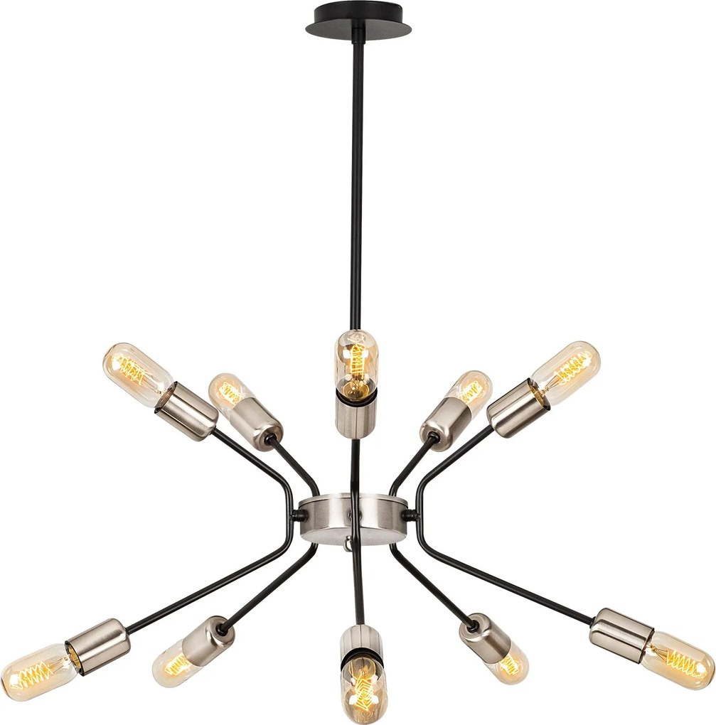 Chandelier Ve – Preto Níquel – 60 cm (Diâmetro) x 80 cm (Altura)