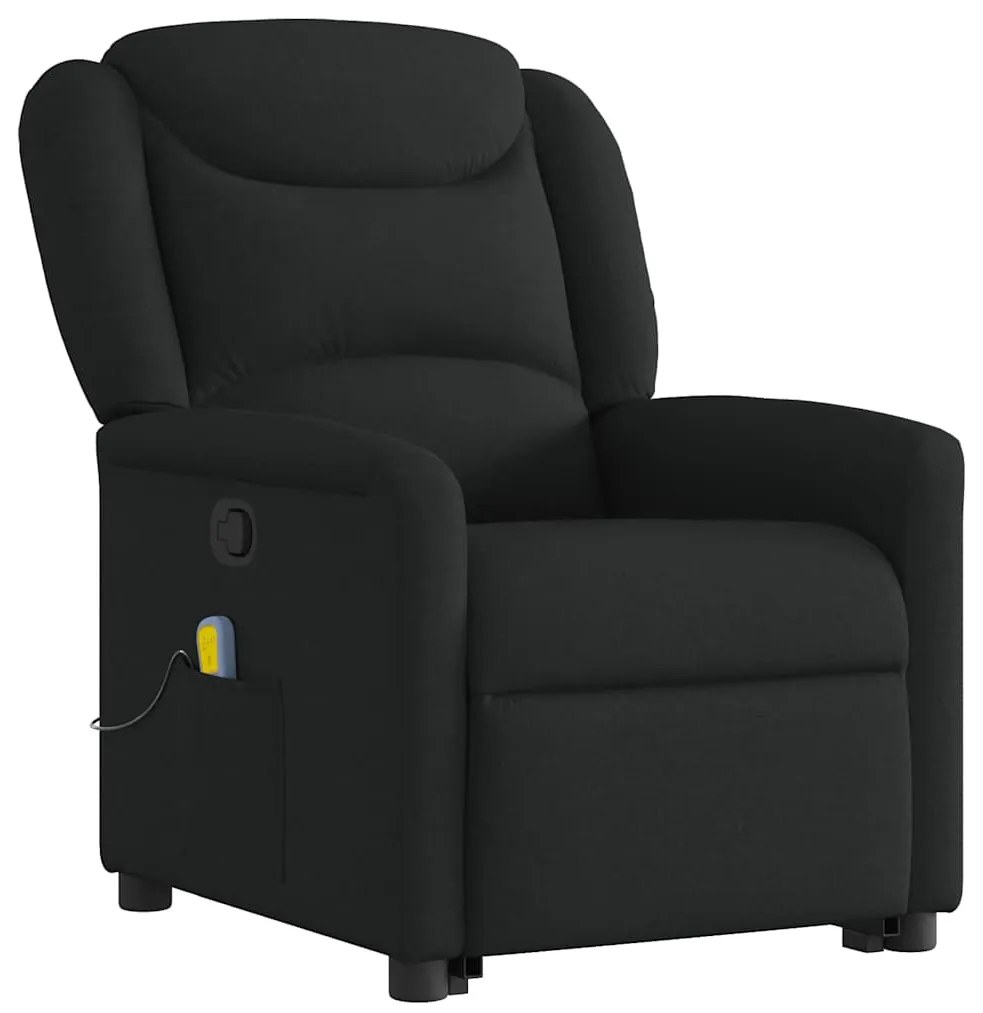 Poltrona de massagens reclinável elevatória tecido preto