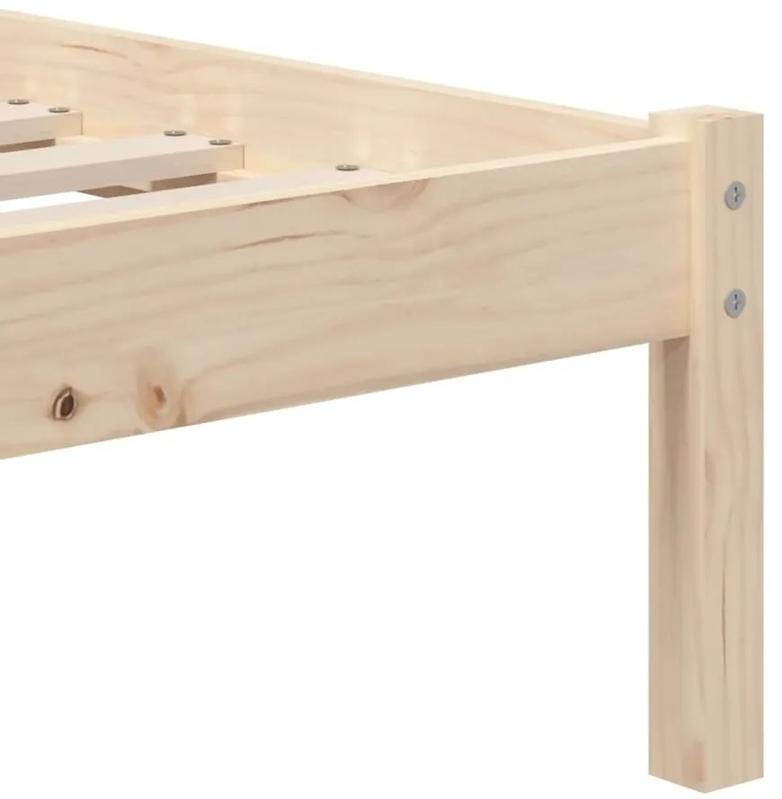 Estrutura de cama solteiro 90x190 cm madeira maciça
