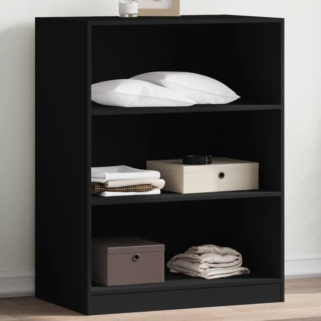 Roupeiro 77x48x102 cm derivados de madeira preto