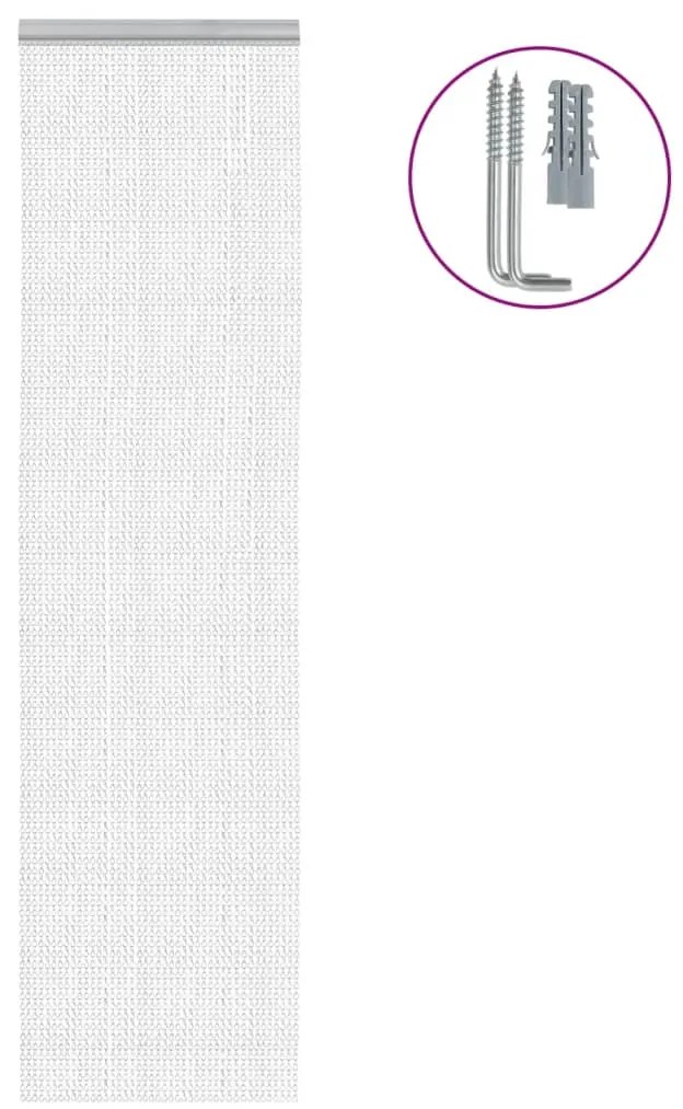 vidaXL Mosquiteira para porta de correntes 56x186 cm alumínio