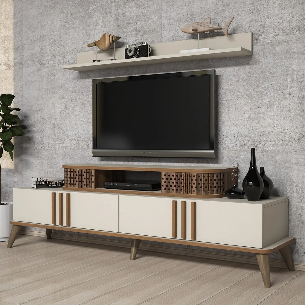 Unidade de TV Eylül – Creme – 168x51,6x39 cm