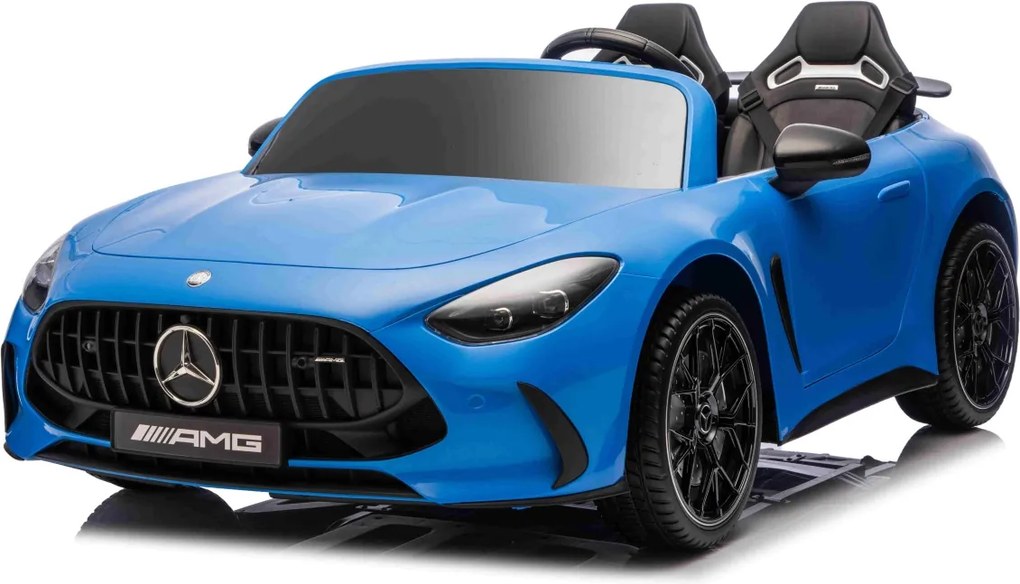 Carro elétrico para Crianças 24V, 2 Lugares, 4x4 Mercedes-Benz GT63 AMG, Rodas de espuma EVA, assento Couro ecológico Azul