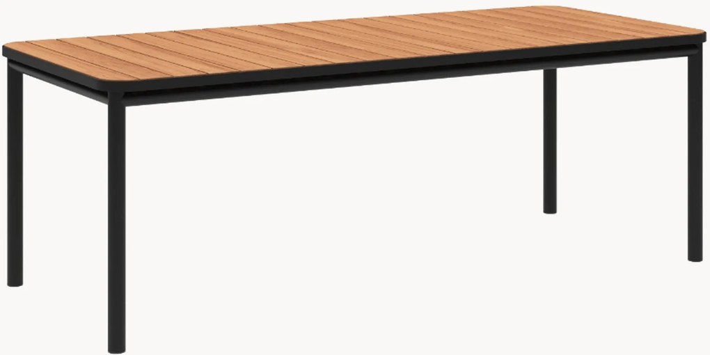 Mesa de jantar para jardim com tampo em madeira de teca Kirra