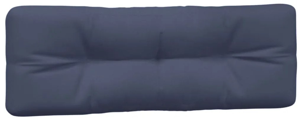 Almofadões para sofá de paletes 3 pcs tecido azul-marinho