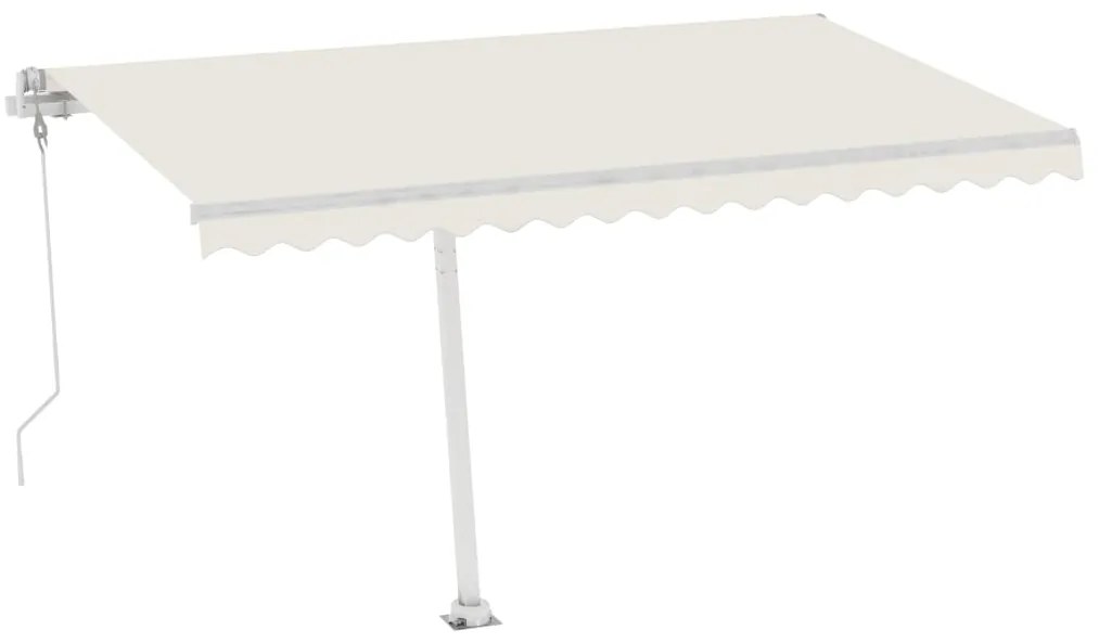 Toldo automático com LED e sensor de vento 400x350 cm cor creme