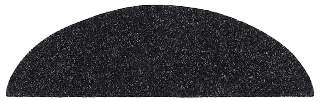 Tapetes de escada adesivos 30 pcs 56x17x3 cm preto