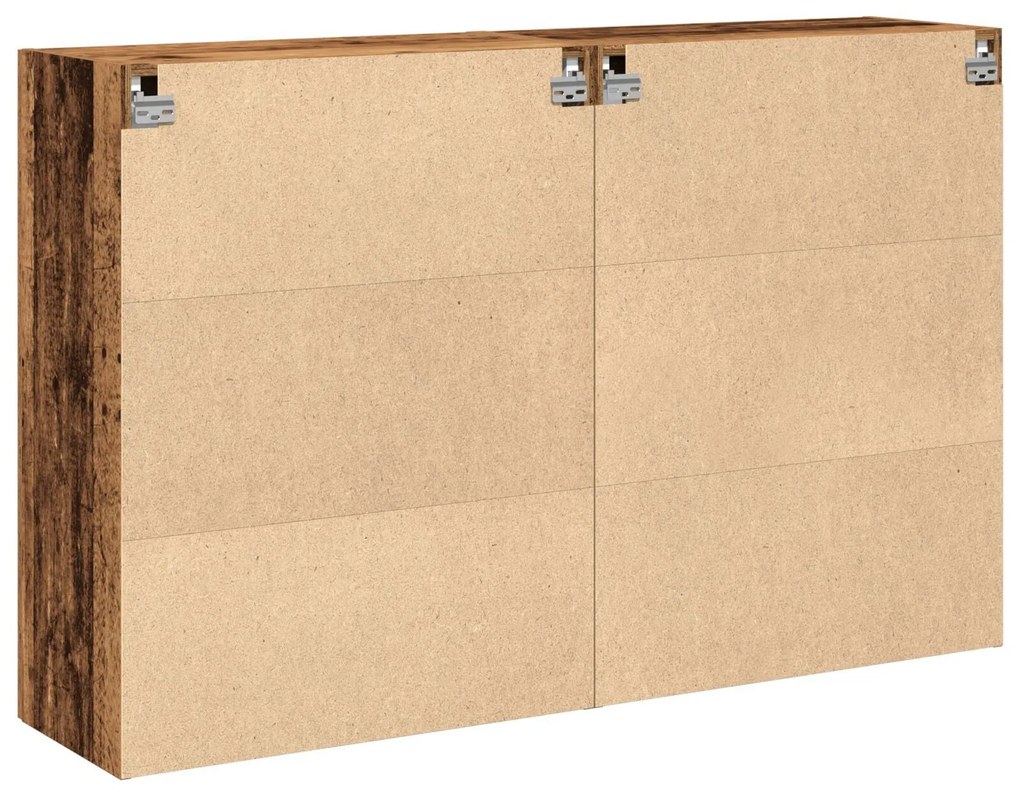 Armários de Parede 2 pcs Madeira Antiga 69.5x34x90 cm Madeira Projetad