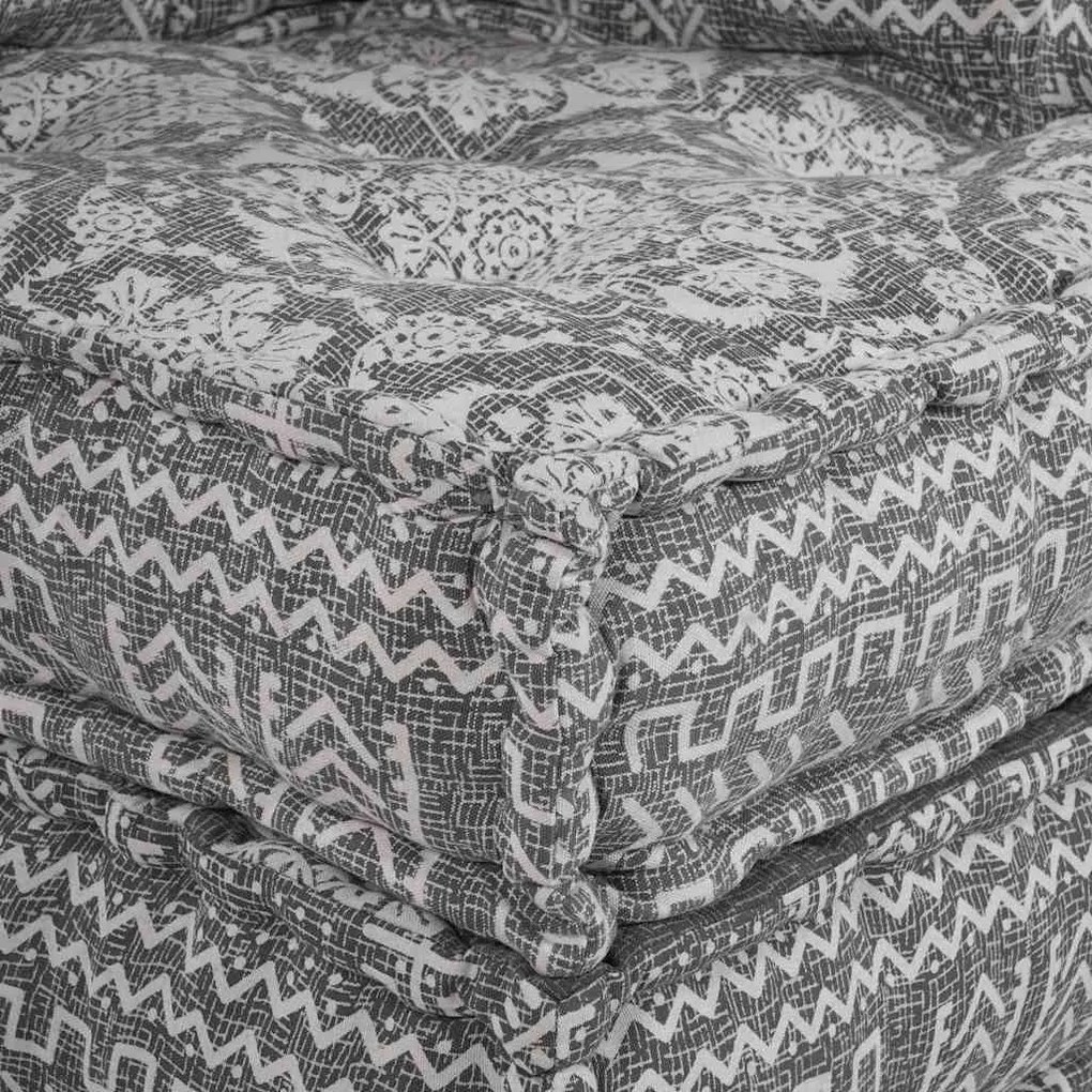 Pouf Modular - Cinza Claro, 70x70x54 cm, Tecido