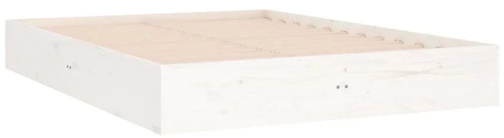Estrutura cama pequena casal 120x190 cm pinho maciço branco
