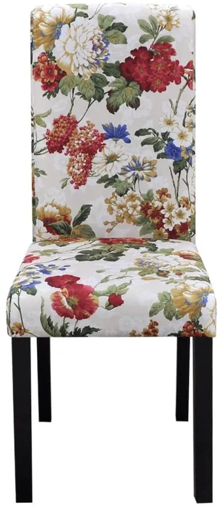 242399 vidaXL Dining Chairs 4 pcs Multicolour Fabric