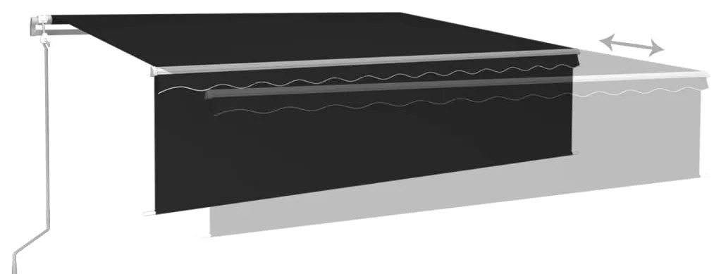 Toldo retrátil automático com estore 6x3 m antracite