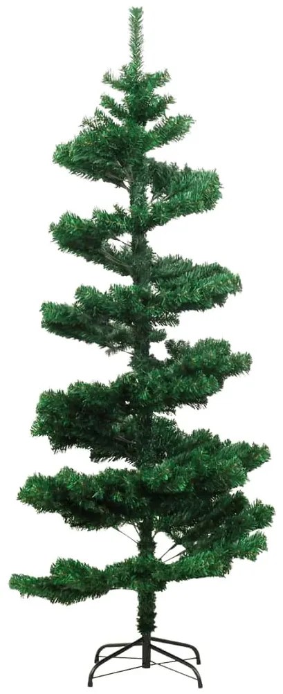 Árvore de Natal rotativa pré-iluminada + suporte PVC verde