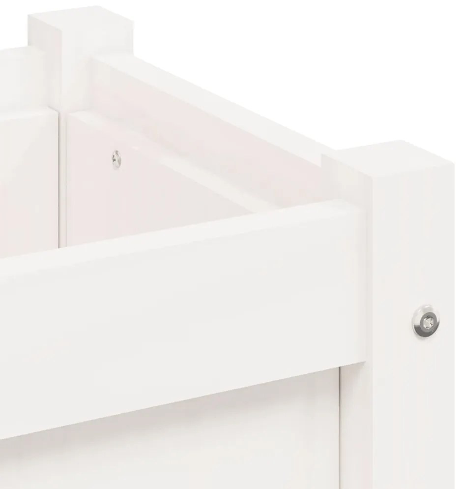 Vasos/floreiras de jardim com pernas 2 pcs pinho maciço branco