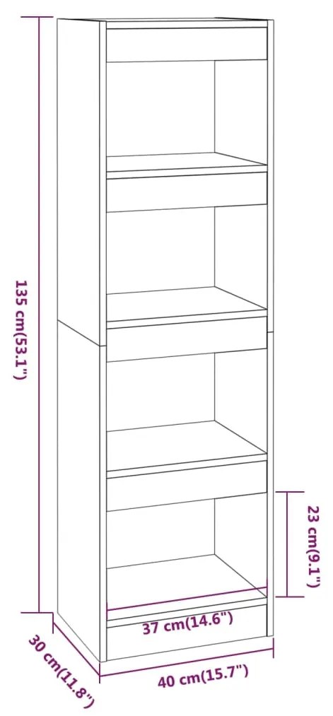 Estante/divisória 40x30x135 cm cor cinzento cimento