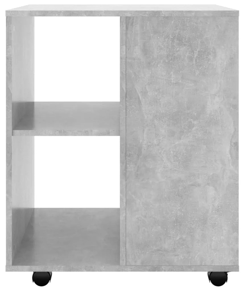 Móvel com rodas 60x53x72 cm derivados madeira cinzento-cimento