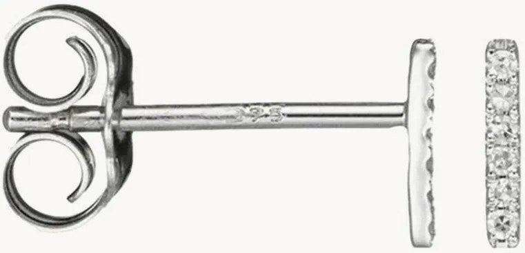 Brincos de ouro branco com diamantes Precious Barrette