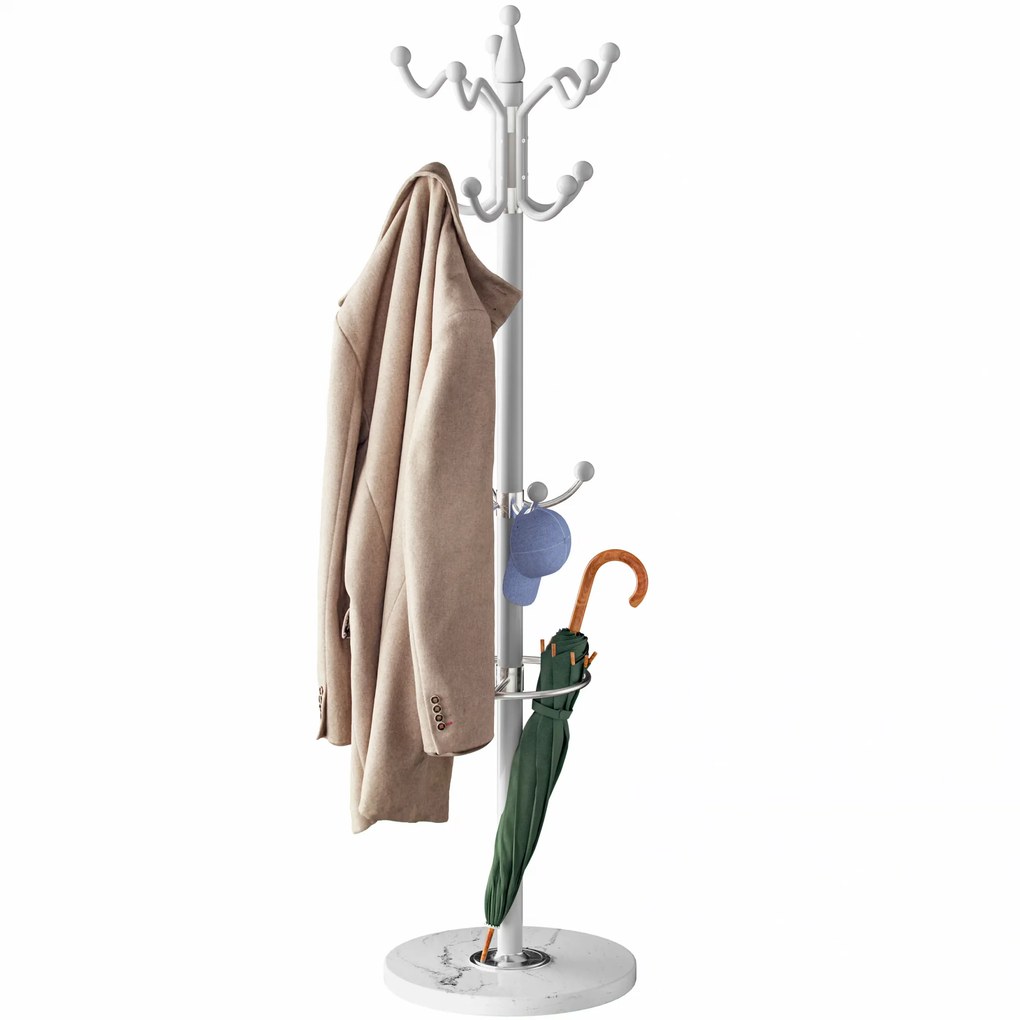 Cabide 175 x 37 x 37 cm curvo branco